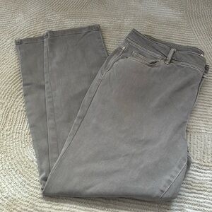 J. Jill Denim Authentic Fit distressed‎ stretch khaki light tan jeans sz 14